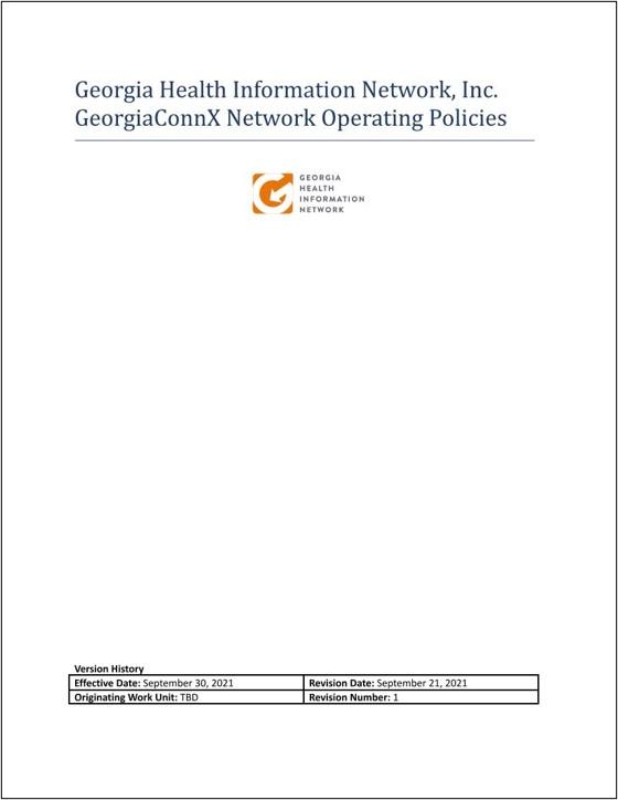 GeorgiaConnX Network Operating Policies